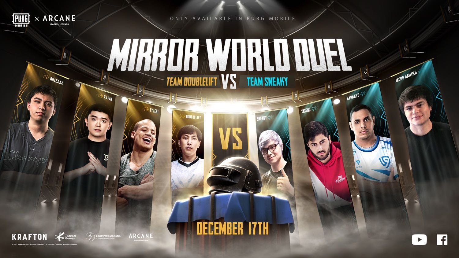 Sneaky and Doublelift to face off in PUBG Mobile’s Arcane-themed showdown