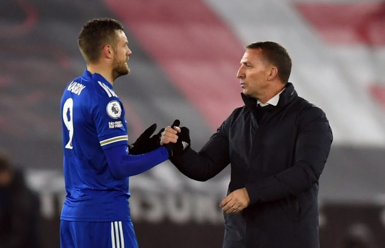 Leicester’s injured Vardy out for up to two months, says Rodgers