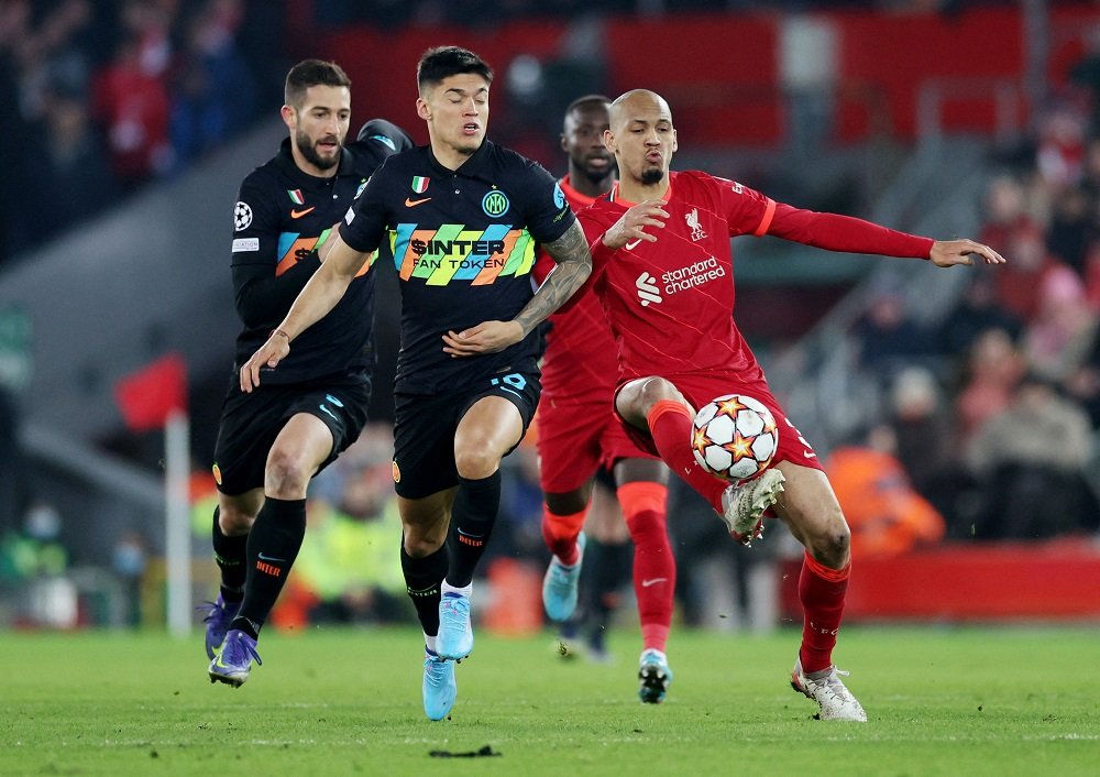 Liverpool into Champions League quarters despite loss to 10-man Inter