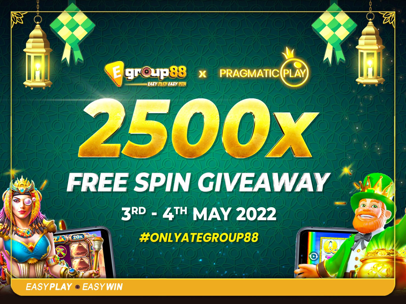 Hari Raya PP 2500x Free Spin Giveaway