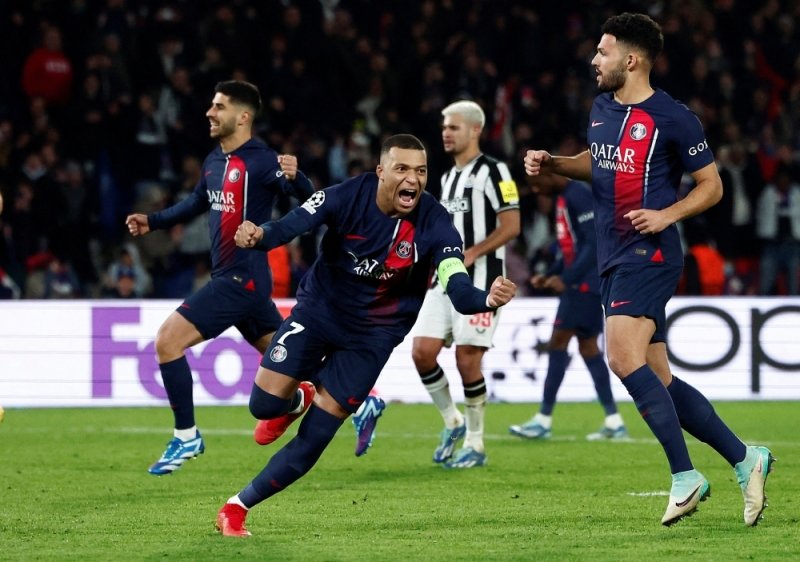 Mbappe rescues PSG with last-gasp equaliser against Newcastle in Champions League clash