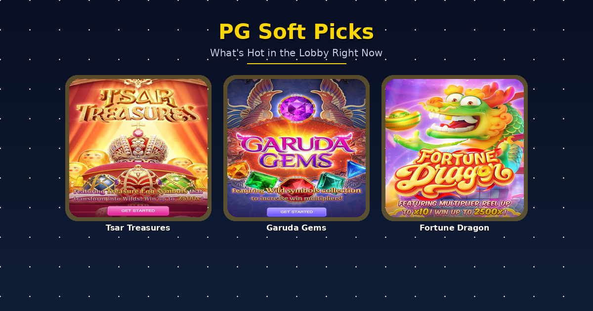 PG Soft Picks: What’s Hot in the Lobby Right Now