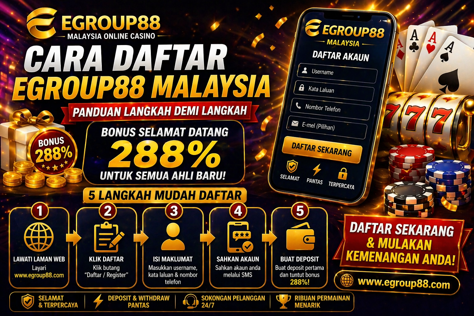 Cara Daftar Egroup88 Malaysia (Panduan Langkah Demi Langkah)