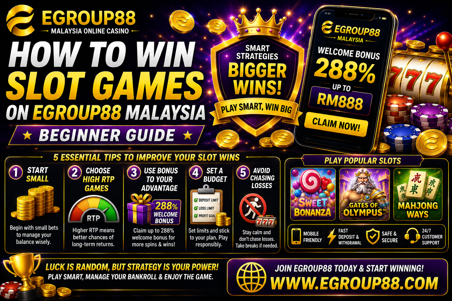 How to Win Slot Games on Egroup88 Malaysia (Beginner Guide)