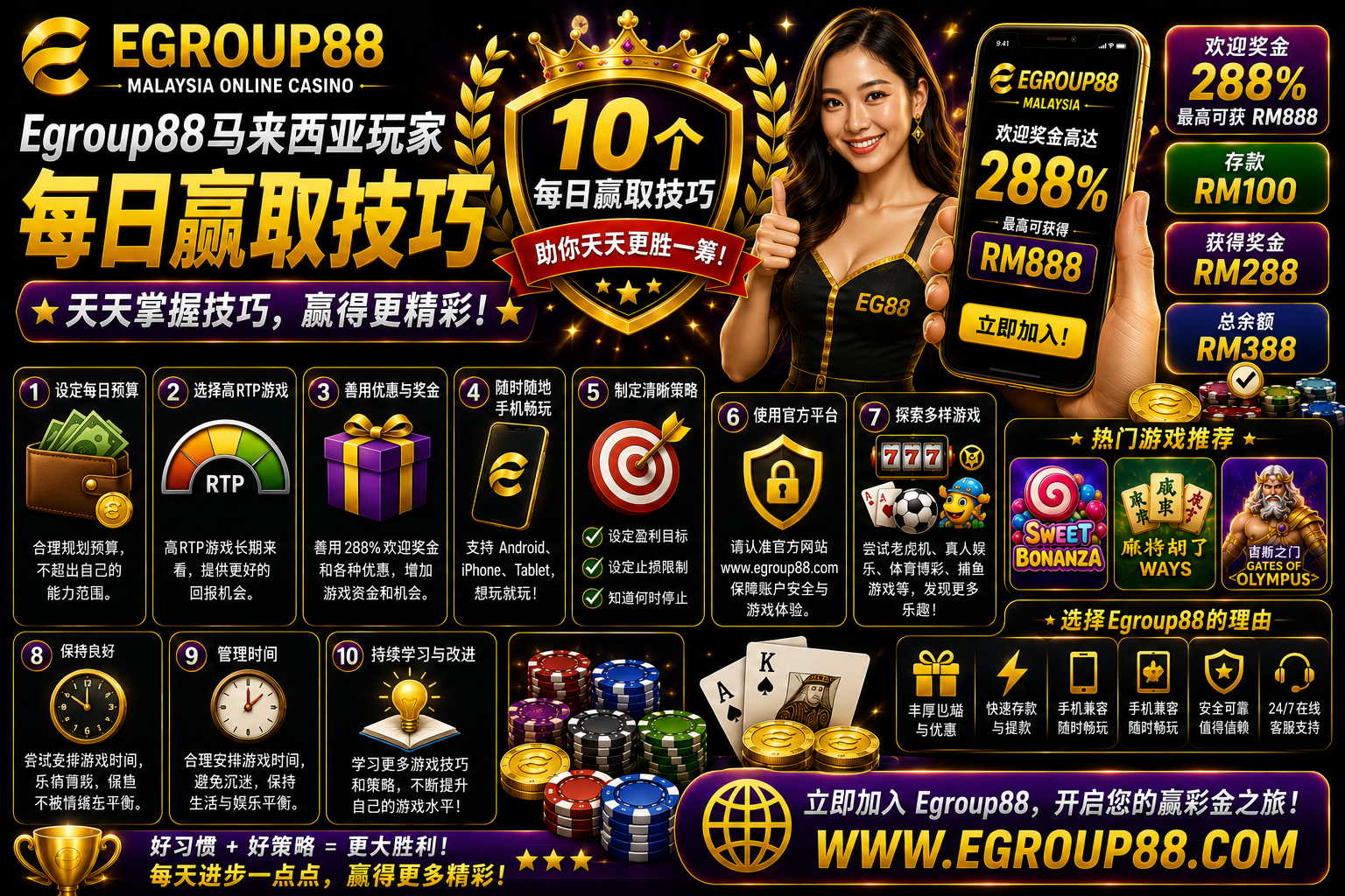 Egroup88 马来西亚玩家每日游戏技巧